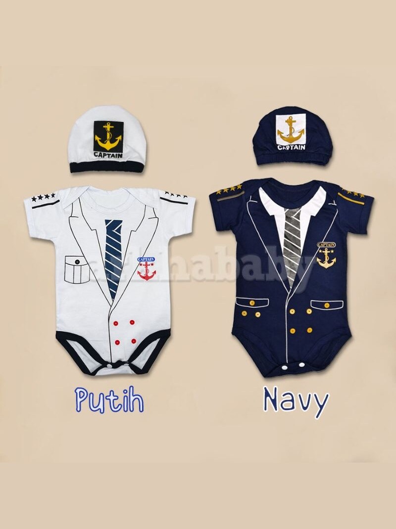 JUMPER BAYI BAJU BAYI KOSTUM BAYI MOTIF PELAUT /JUMPSUIT BABY SAILOR / ( SNI ) foto 4
