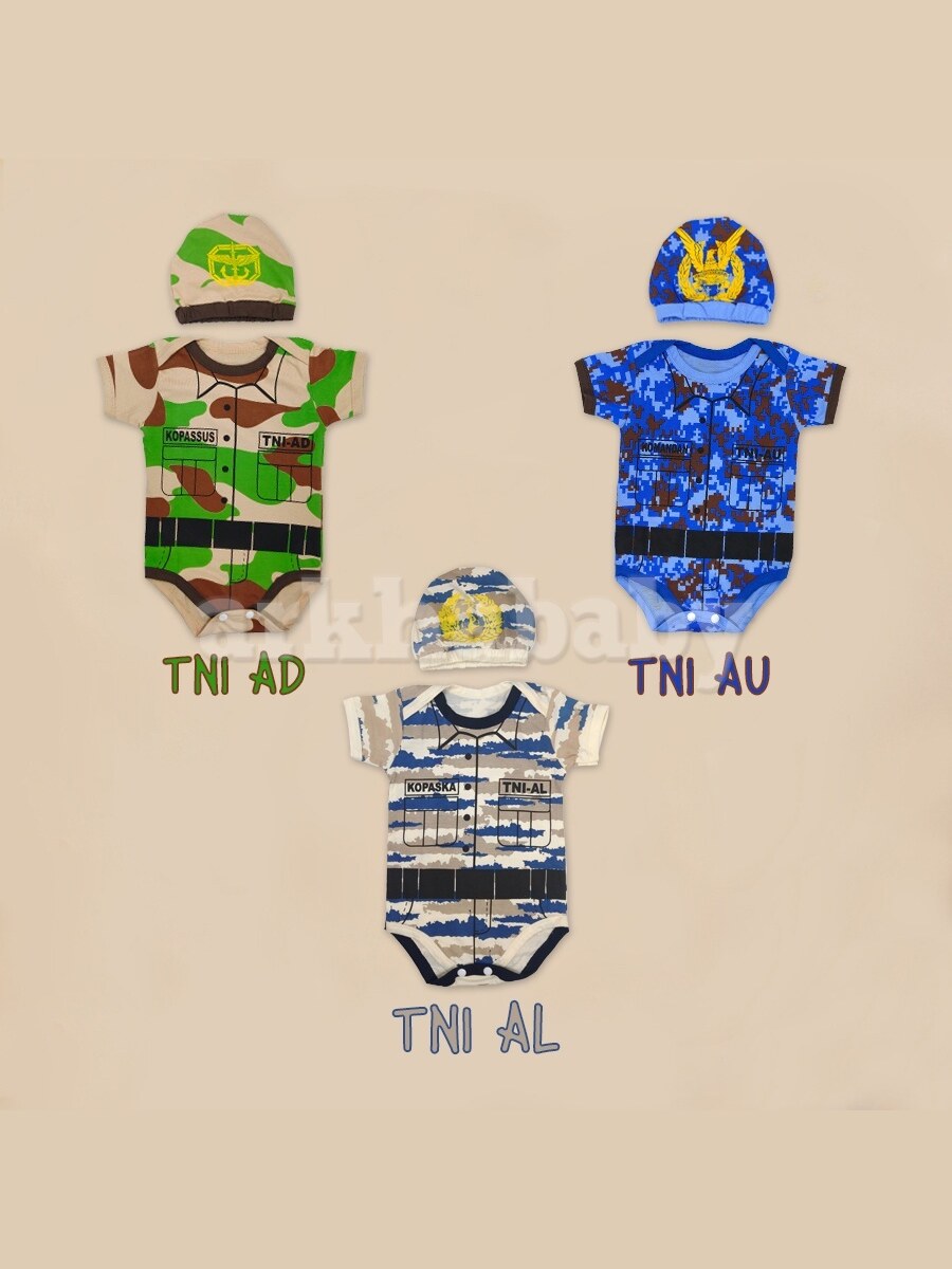 JUMPER BAYI BAJU BAYI MOTIF TNI/KOSTUM BAYI/BAJU BAYI KARAKTER (SNI) foto 3