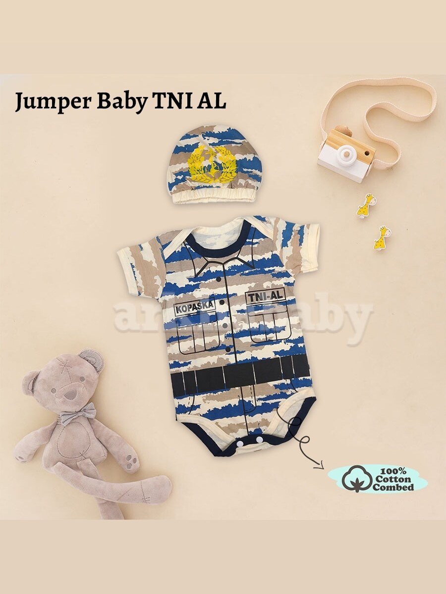 JUMPER BAYI BAJU BAYI MOTIF TNI/KOSTUM BAYI/BAJU BAYI KARAKTER (SNI) foto 4