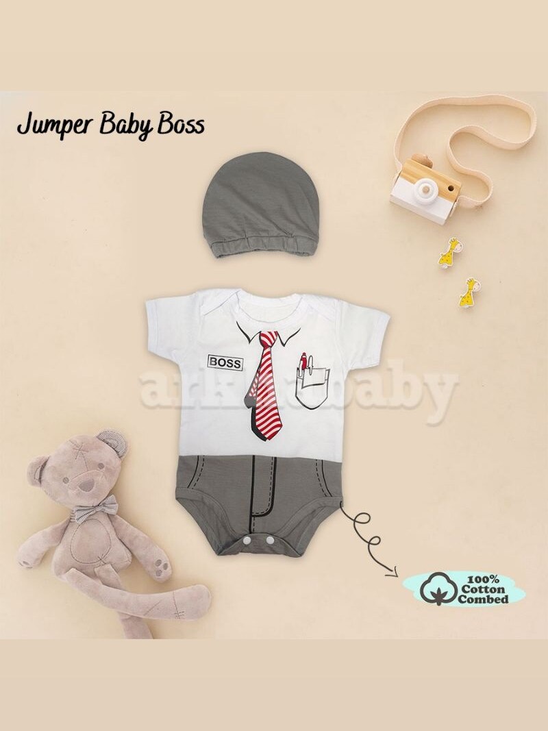 BAJU BAYI JUMPER BAYI MOTIF BOSS /JUMPSUIT BABY BOSS foto 1