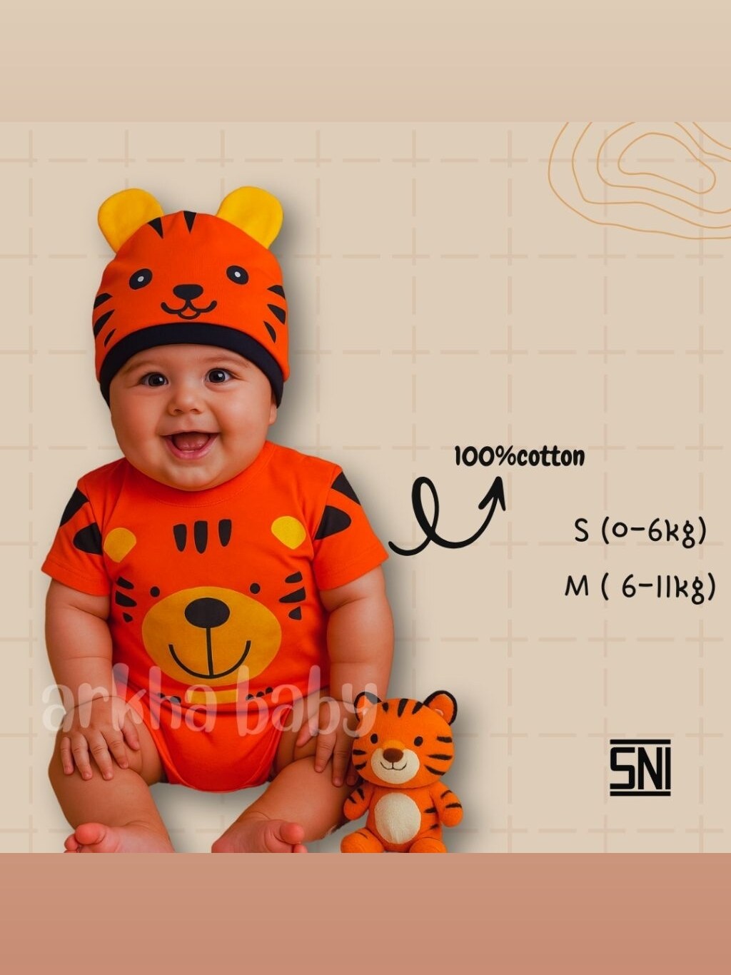 Jumper bayi baju bayi Tiger / jumpsuit baby tiger (SNI) foto 1