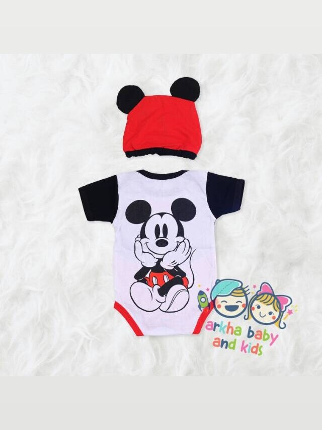 BAJU BAYI JUMPER BAYI MOTIF MICY/KOSTUM BAYI/BAJU BAYI KARAKTER/JUMPSUT BABY/ (SNI) foto 2