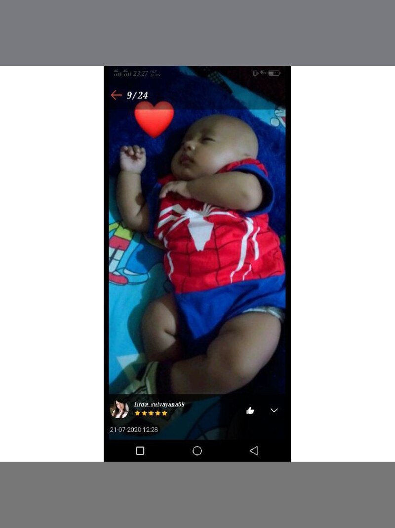 BAJU BAYI JUMPER BAYI MOTIF SPIDERMAN/KOSTUM BAYI/ BAJU BAYI KARAKTER HERO SPIDERMAN foto 5