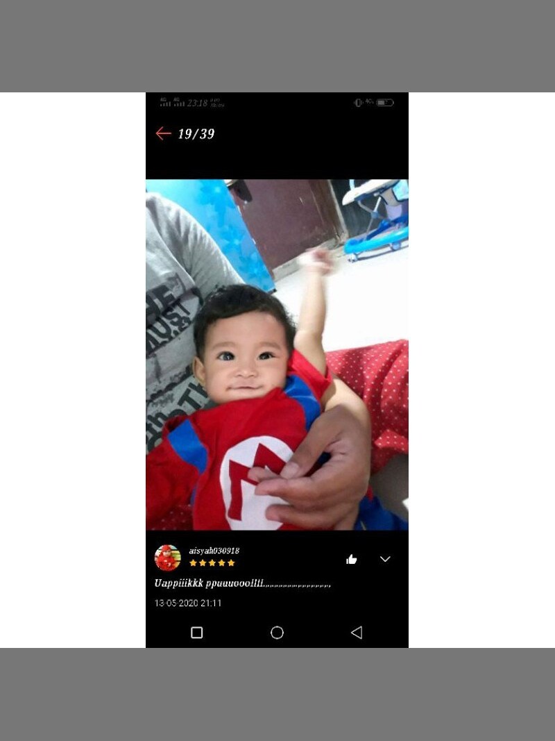 BAJU BAYI KOSTUM BAYI JUMPER BAYI KARAKTER MARIO/ JUMPSUT BABY/ BAHAN KATUN ( SNI ) foto 6