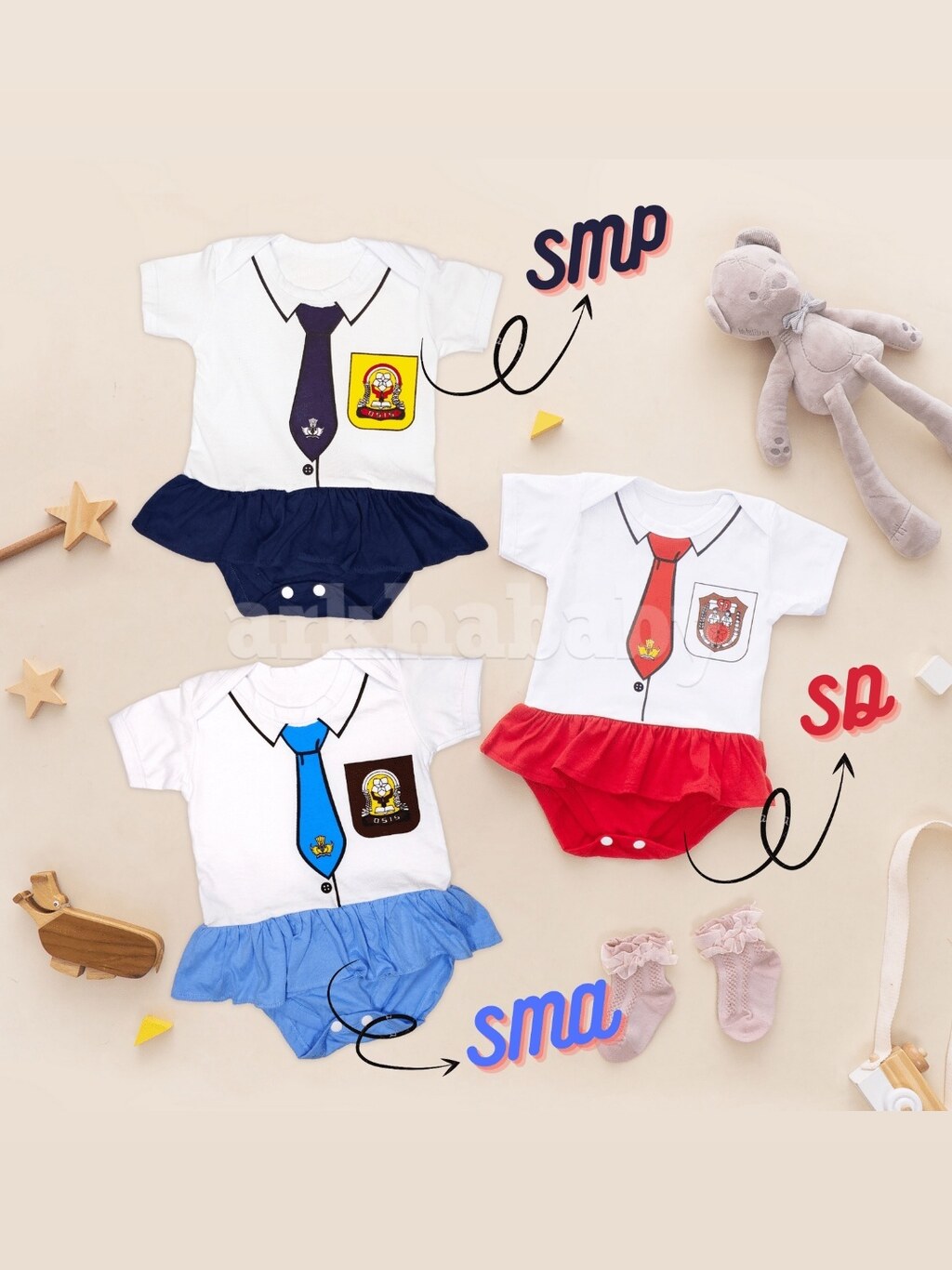 Baju bayi Jumper bayi perempuan/jumpsuit baby SD/Baju bayi bahan katun/Baju bayi perempuak/kostum bayi perempuan / bahan katun( SNI ) foto 2