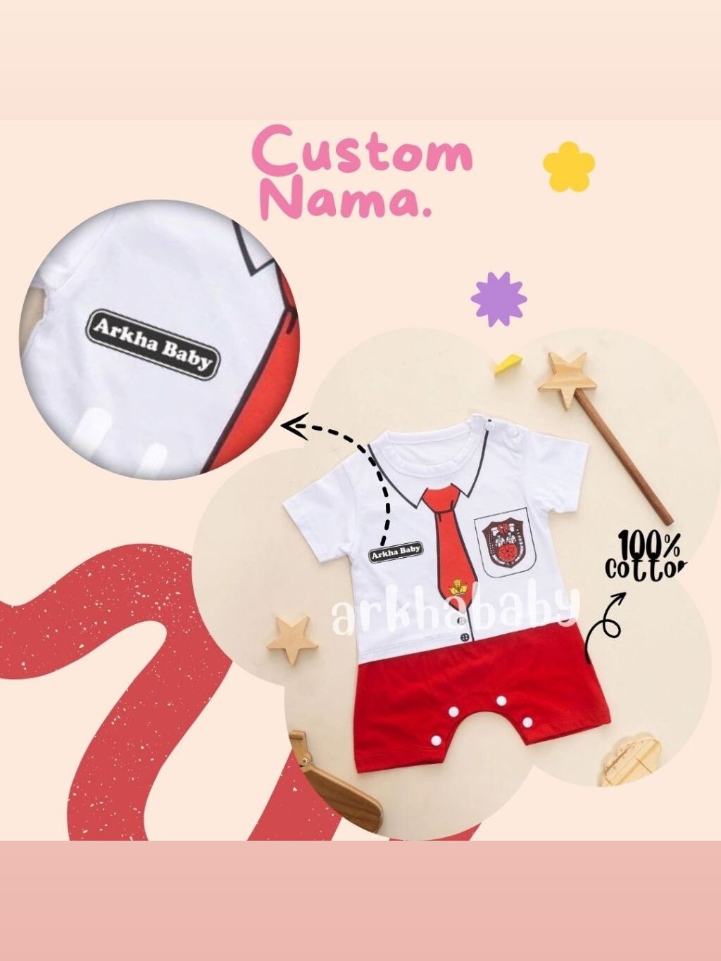 Baju bayi Jumper bayi perempuan/jumpsuit baby SD/Baju bayi bahan katun/Baju bayi perempuak/kostum bayi perempuan / bahan katun( SNI ) foto 5