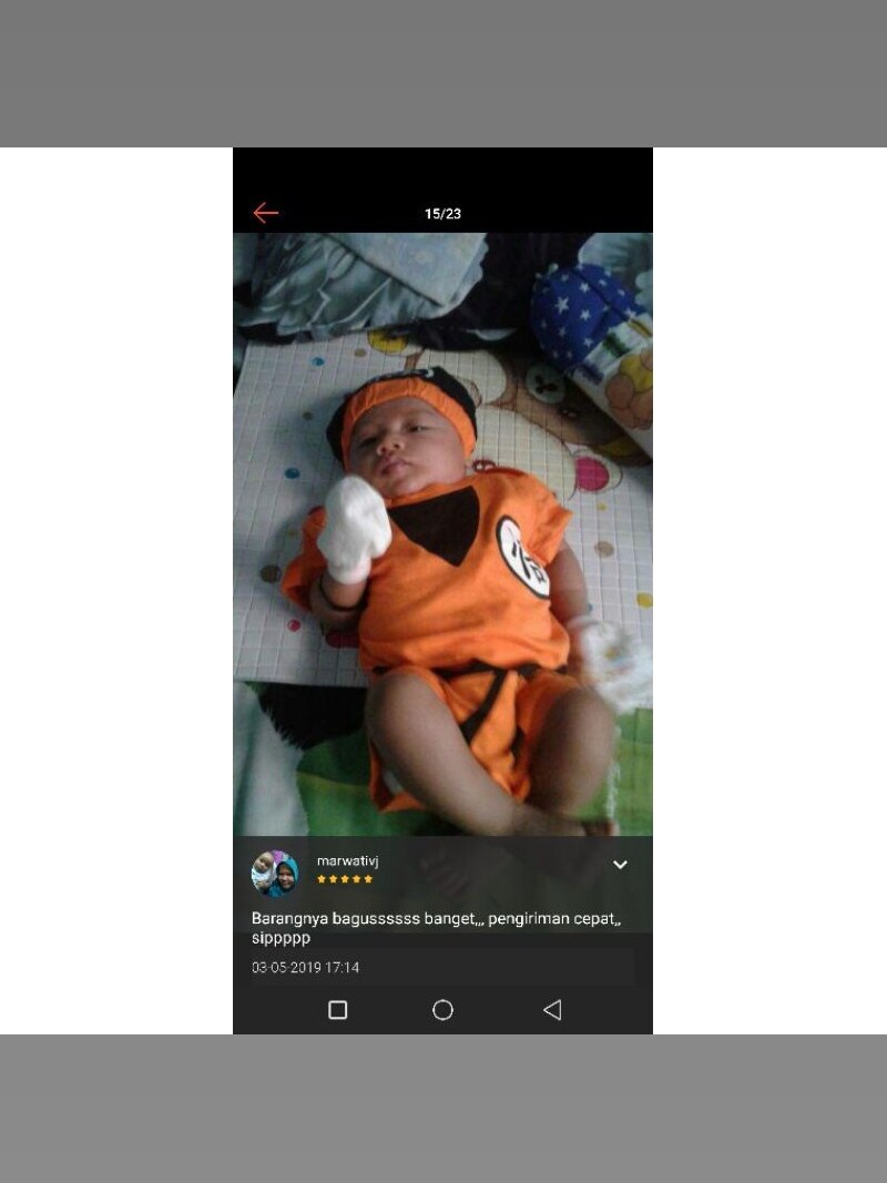 JUMPER BAYI BAJU BAYI GOKU /jumpsuit baby dragonball ( SNI ) foto 7