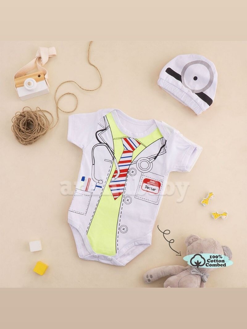 BAJU BAYI JUMPER BAYI DOKTER/KOSTUM BAYI/JUMPSUT BABY KARAKTER (SNI) foto 2