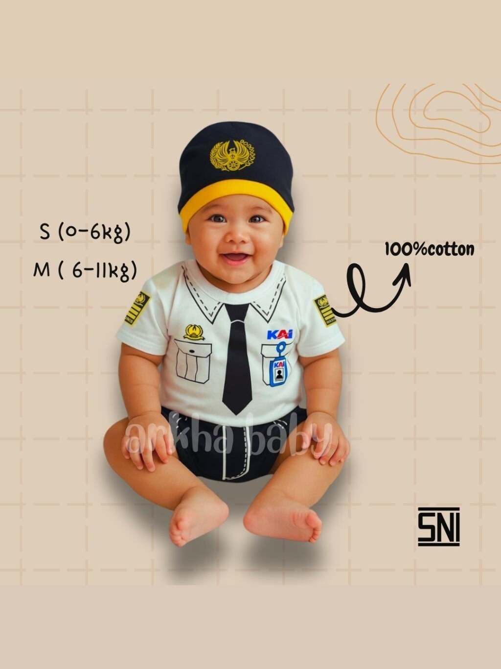 BAJU BAYI KOSTUM BAYI JUMPER BAYI MOTIF MASINIS/ BAJU BAYI KARAKTER PROFESI/ ( SNI ) foto 1