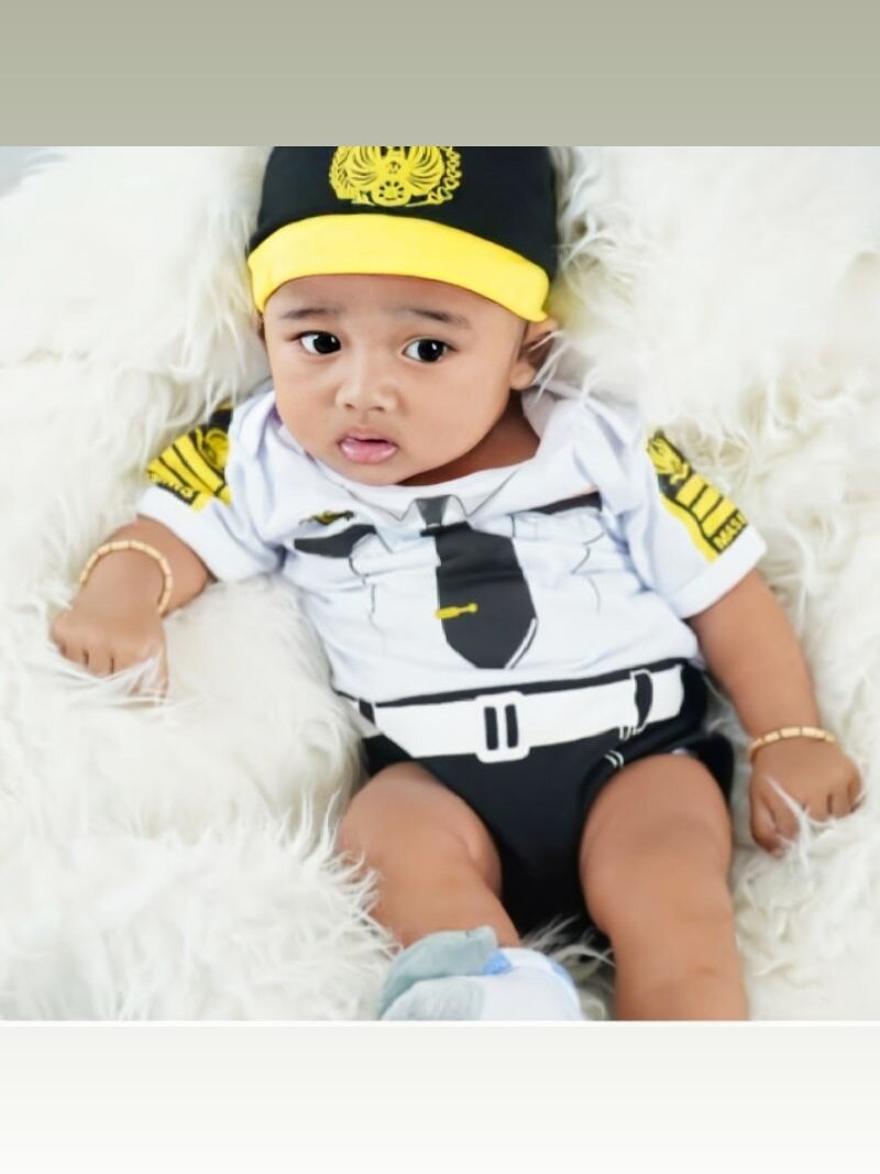 BAJU BAYI KOSTUM BAYI JUMPER BAYI MOTIF MASINIS/ BAJU BAYI KARAKTER PROFESI/ ( SNI ) foto 3