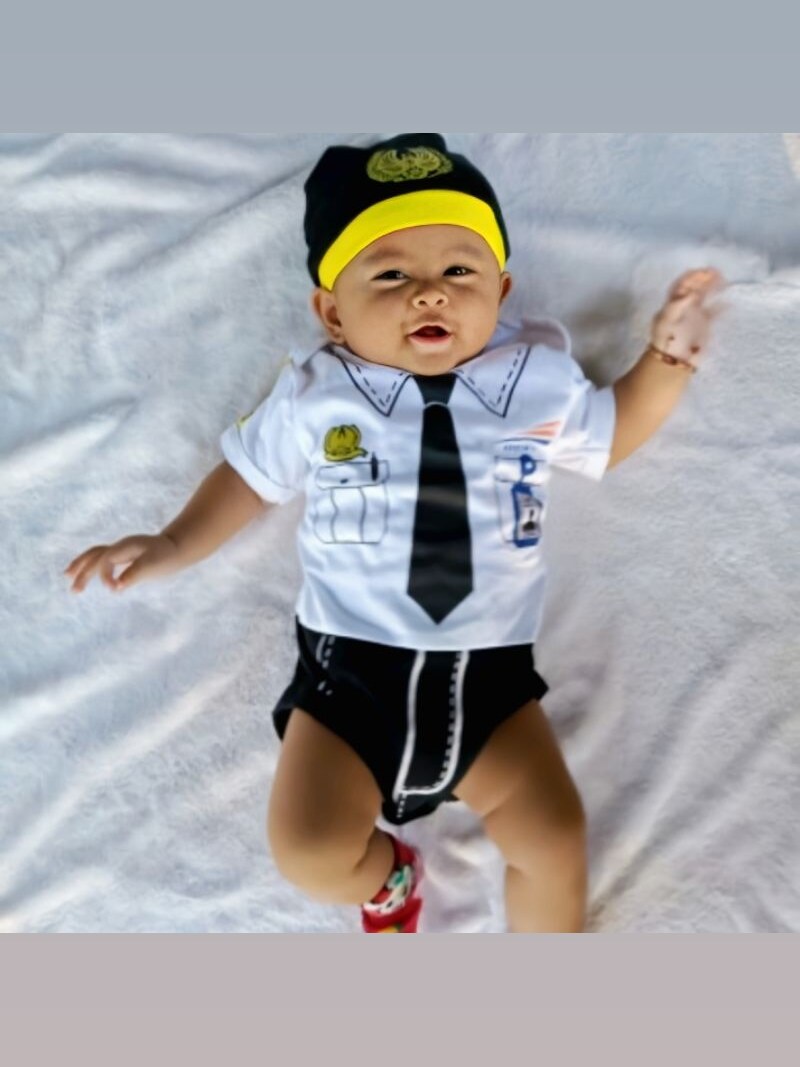 BAJU BAYI KOSTUM BAYI JUMPER BAYI MOTIF MASINIS/ BAJU BAYI KARAKTER PROFESI/ ( SNI ) foto 4