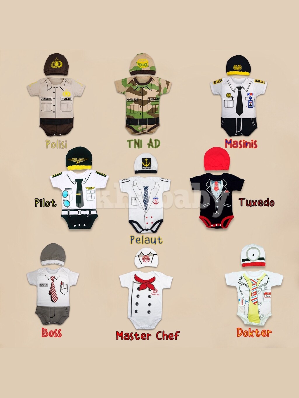 BAJU BAYI JUMPER BAYI PROFESI/JUMPSUT BABY/KOSTUM BAYI/BAJU BAYI KARAKTER ( SNI ) foto 4