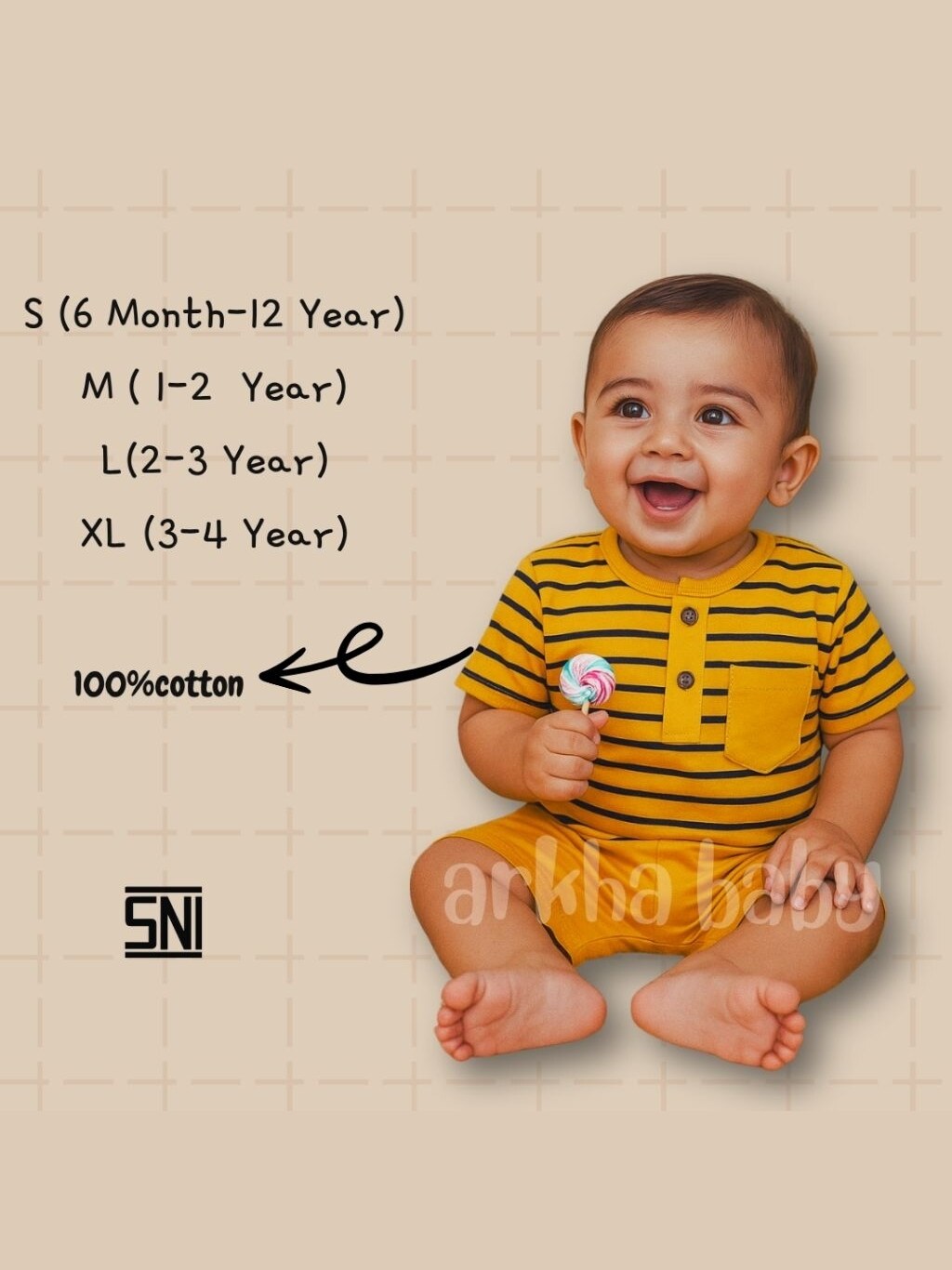 ARKHABABY Baju Anak Setelan Anak Setrip Salur Pocket Setelan Anak laki laki Setelan Anak Perempuan Bahan Katun ( SNI ) foto 5
