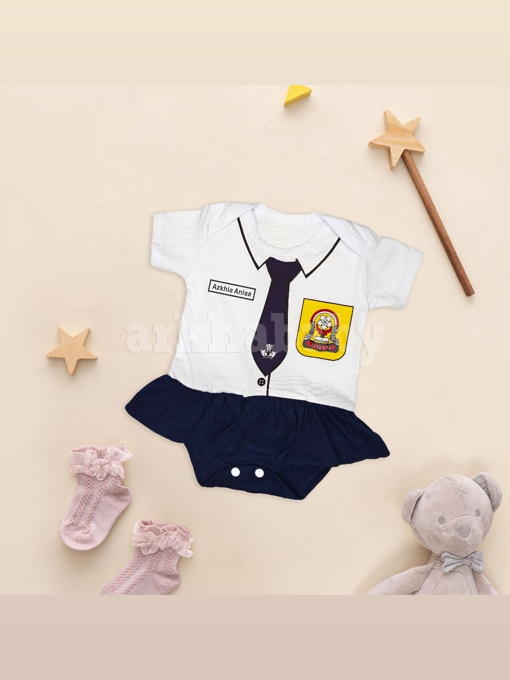 Jumper bayi/Baju bayi/Kustom nama baju bayi/custom nama baju anak/Kustom nama baju sekolah/kustom nama jumper. foto 3