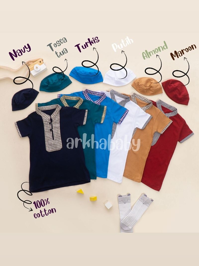 Koko bayi Jubah bayi Koko bayi Bajubayi Jubah Bayi Aqiqah baju koko bayi Aqiqah( SNI) foto 2