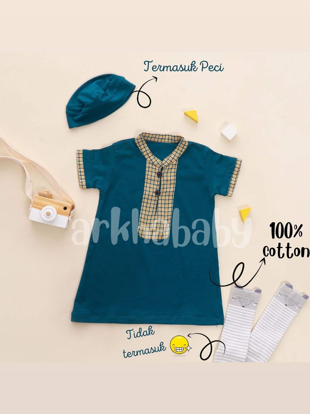 Koko bayi Jubah bayi Koko bayi Bajubayi Jubah Bayi Aqiqah baju koko bayi Aqiqah( SNI) foto 5
