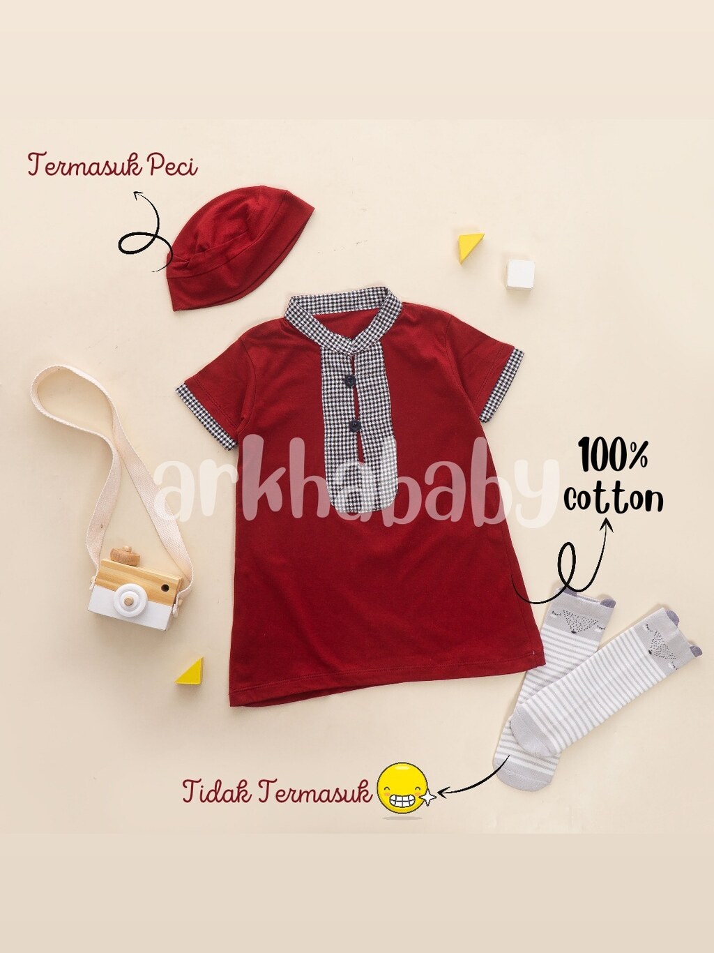 Koko bayi Jubah bayi Koko bayi Bajubayi Jubah Bayi Aqiqah baju koko bayi Aqiqah( SNI) foto 6
