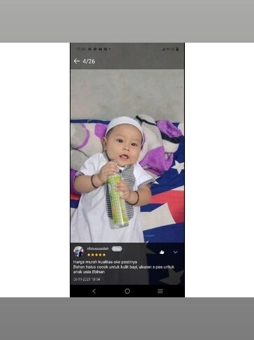 Koko bayi Jubah bayi Koko bayi Bajubayi Jubah Bayi Aqiqah baju koko bayi Aqiqah( SNI) foto 9