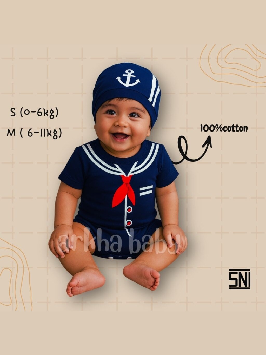 Baju bayi jumper bayi bintang/ jumper bayi sailor /jumpsuit baby foto 2