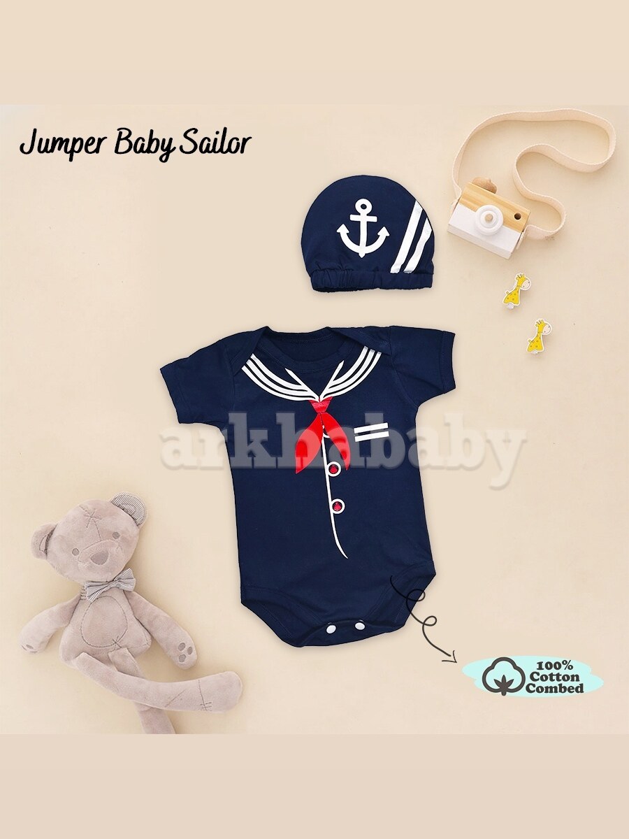 Baju bayi jumper bayi bintang/ jumper bayi sailor /jumpsuit baby foto 3
