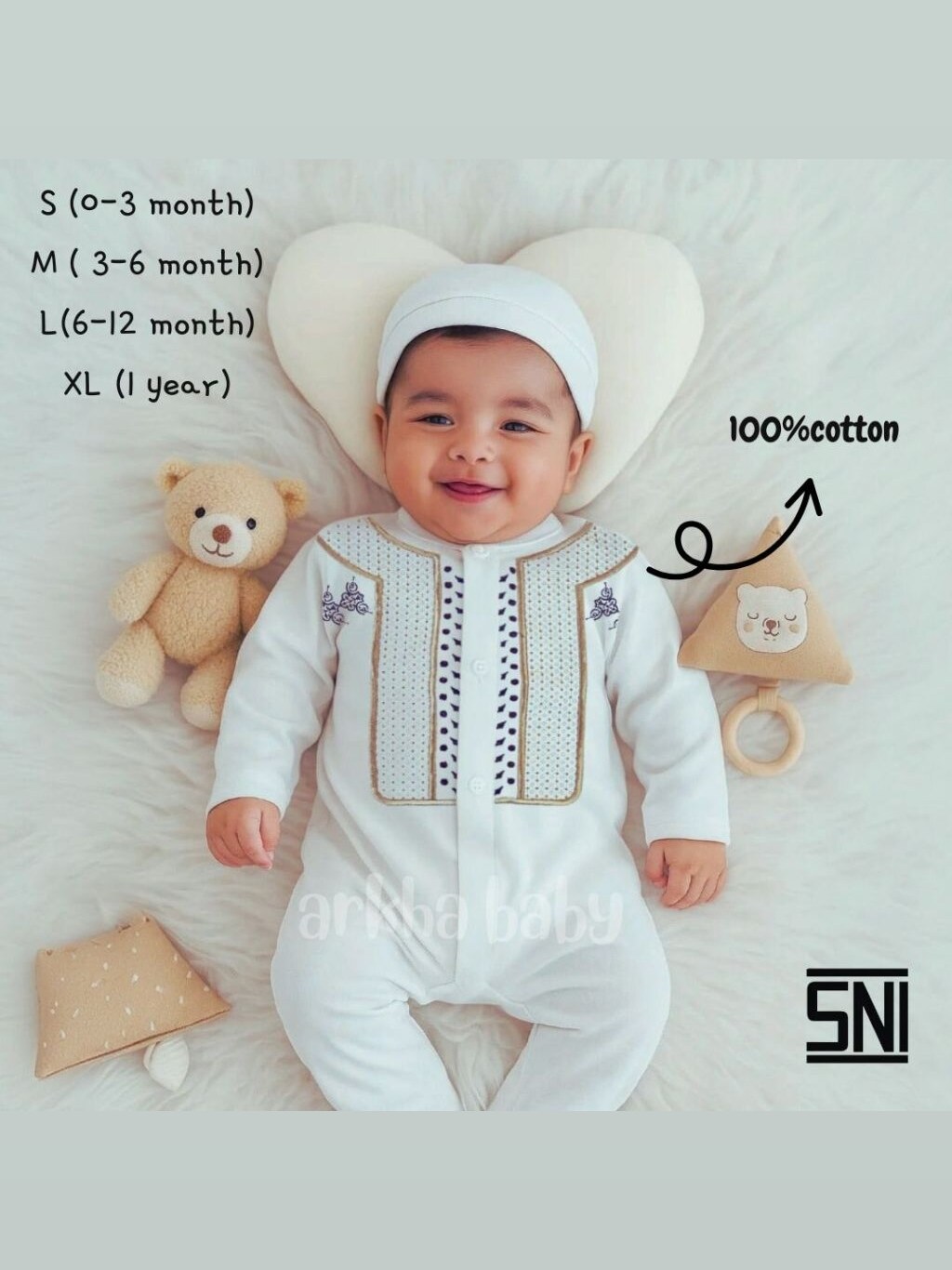 arkhababy- Baju koko bayi newbron Koko bayi 0-3 bulan Koko bayi laki laki 6-12 bulan koko bayi lucu foto 1