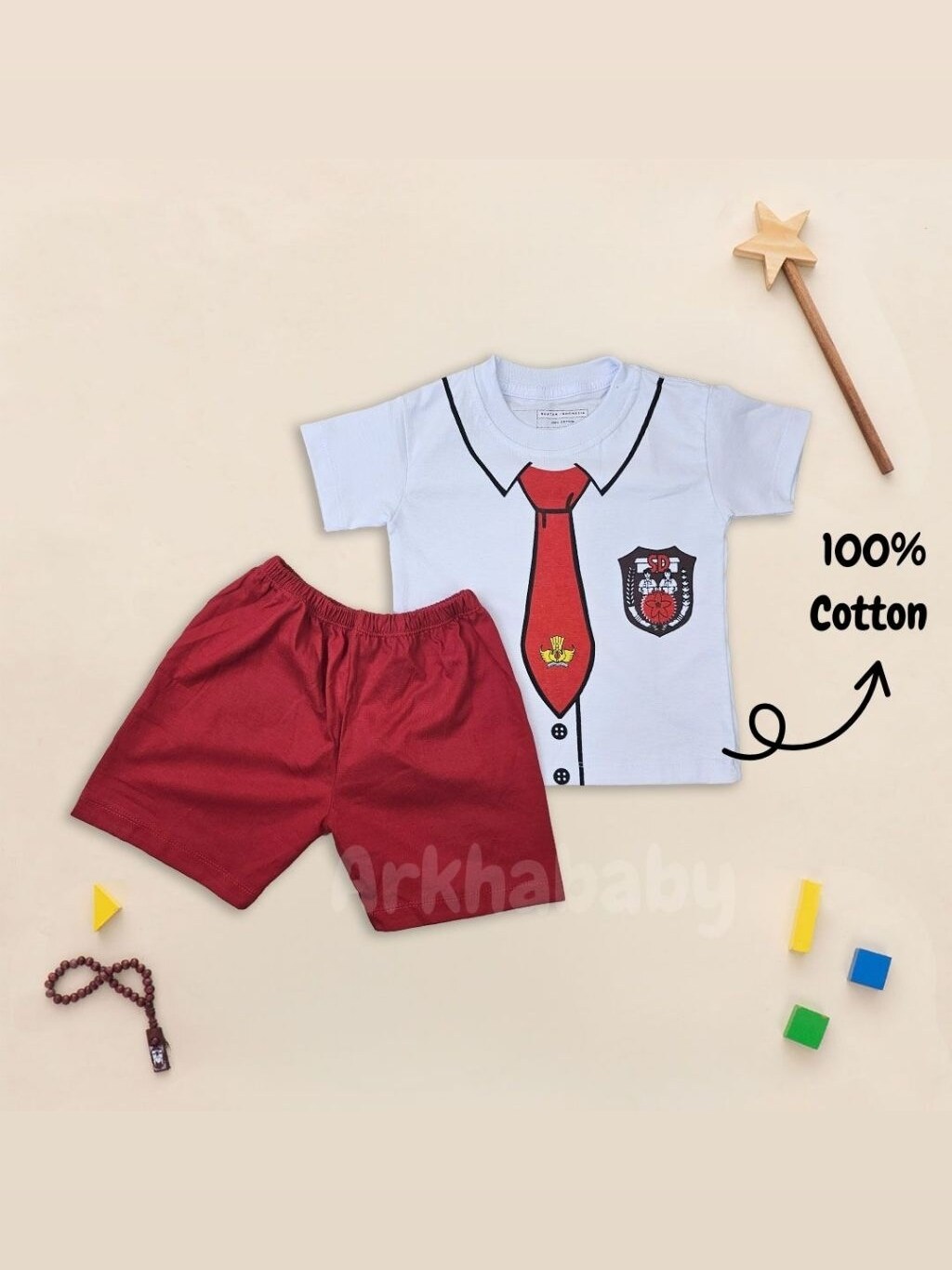 Setelan anak karakter lucu / setelan anak laki laki / setelan anak perempuan / bahan katun foto 6