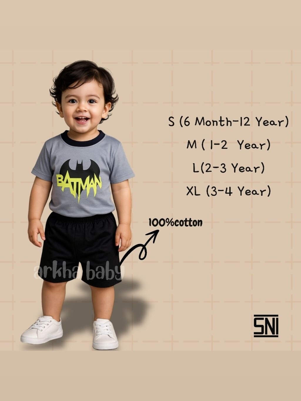 Setelan anak karakter lucu / setelan anak laki laki / setelan anak perempuan / bahan katun foto 1