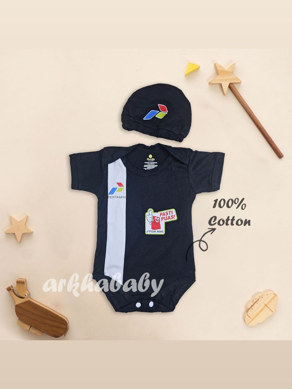 BAJU BAYI JUMPER PERTAMINA SPBU / JUMPER BAYI / JUMPSUIT BABY / BAHAN KATUN (SNI) foto 5