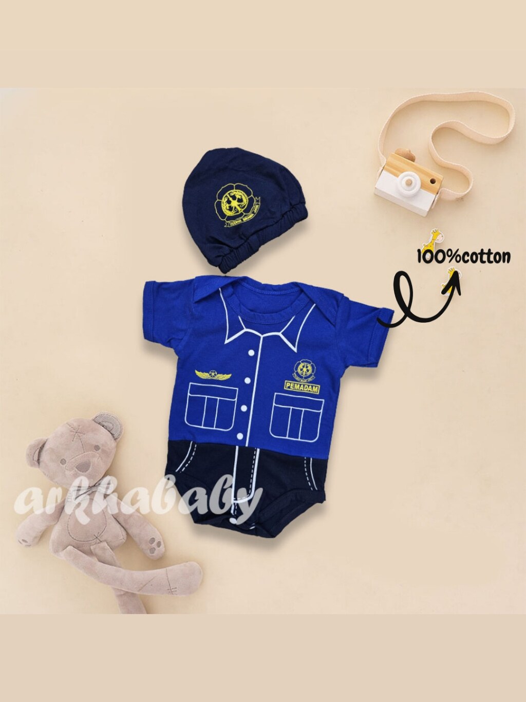 BAJU BAYI JUMPER BAYI PEMADAM/ JUMPSUIT BABY / BAHAN KATUN (SNI) foto 2