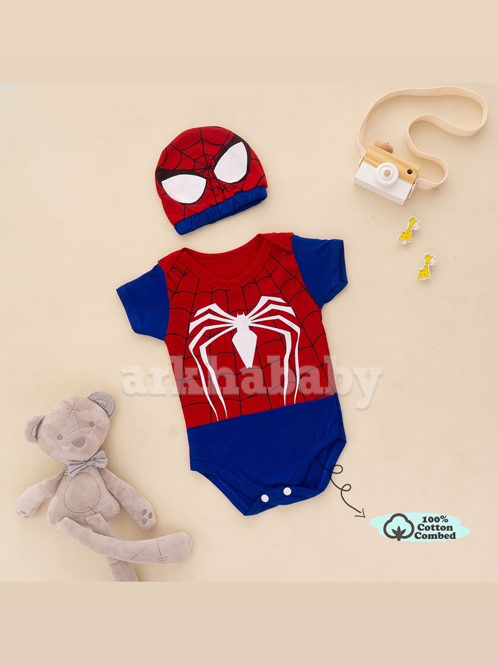 BAJU BAYI JUMPER BAYI HERO/KOSTUM BAYI/ BAJU BAYI KARAKTER/baju bayi lengan pendek ( SNI ) foto 5