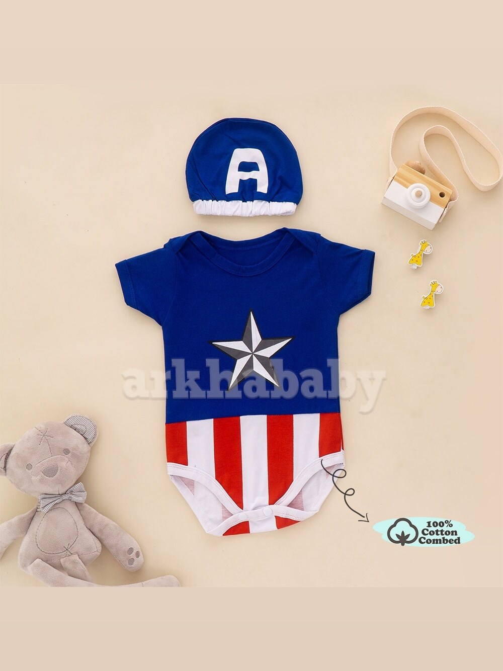 BAJU BAYI JUMPER BAYI HERO/KOSTUM BAYI/ BAJU BAYI KARAKTER/baju bayi lengan pendek ( SNI ) foto 7