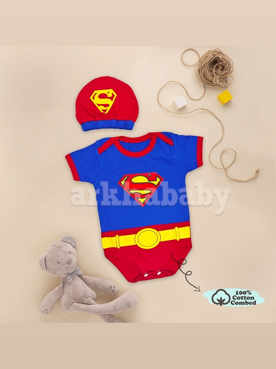 BAJU BAYI JUMPER BAYI HERO/KOSTUM BAYI/ BAJU BAYI KARAKTER/baju bayi lengan pendek ( SNI ) foto 9