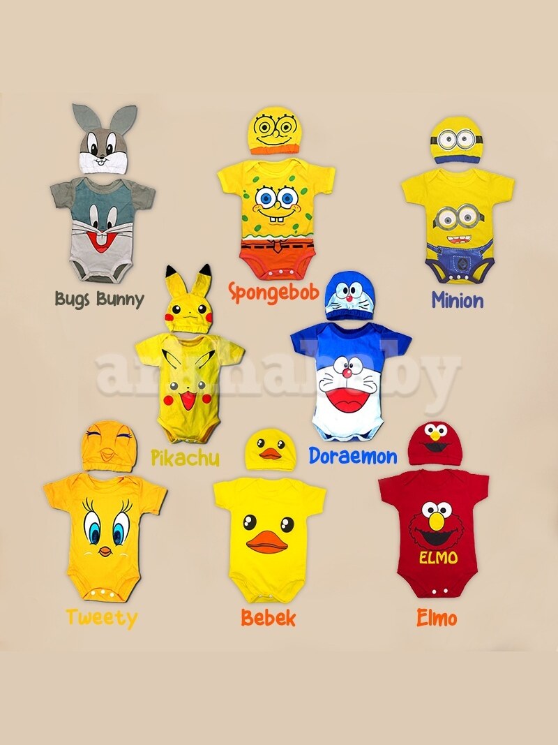 JUMPER BAYI BAJU BAYI KARAKTER/KOSTUM BAYI/ baju bayi lengan pendek/ (SNI ) foto 2