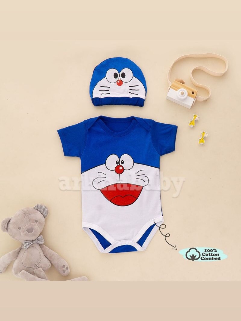 Jumper bayi baju bayi doraemon//putih// (SNI) foto 2