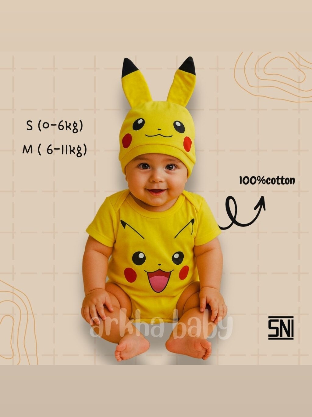 JUMPER BAYI BAJU BAYI KARAKTER/KOSTUM BAYI/ baju bayi lengan pendek/ (SNI ) foto 1