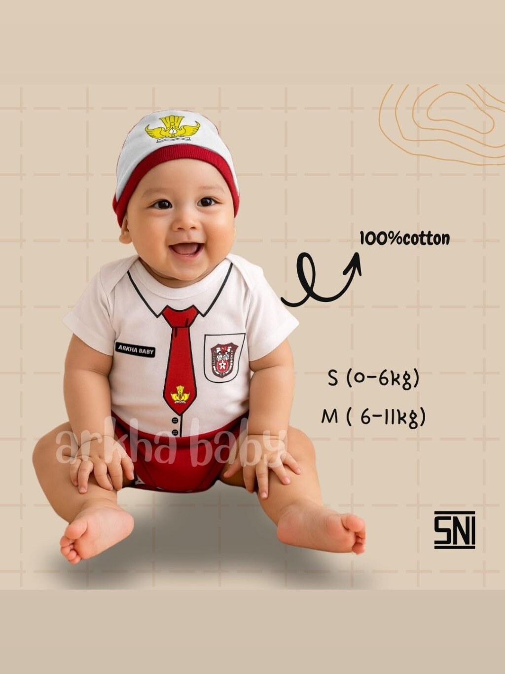 JUMPER BAYI BAJU BAYI SD /KOSTUM BAYI/BAJU BAYI KARAKTER/BAJU BAYI SEKOLAH LUCU (SNI) foto 2