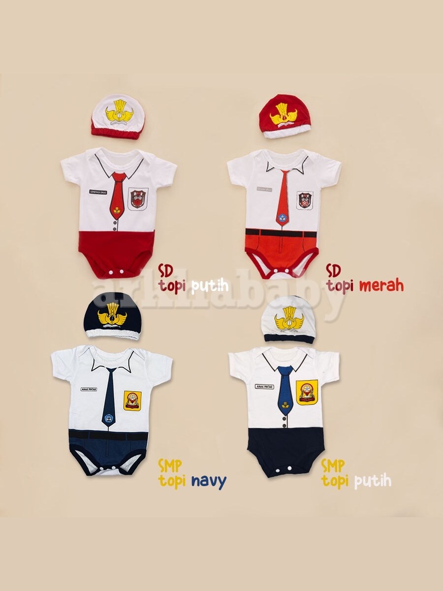 JUMPER BAYI BAJU BAYI SD /KOSTUM BAYI/BAJU BAYI KARAKTER/BAJU BAYI SEKOLAH LUCU (SNI) foto 3