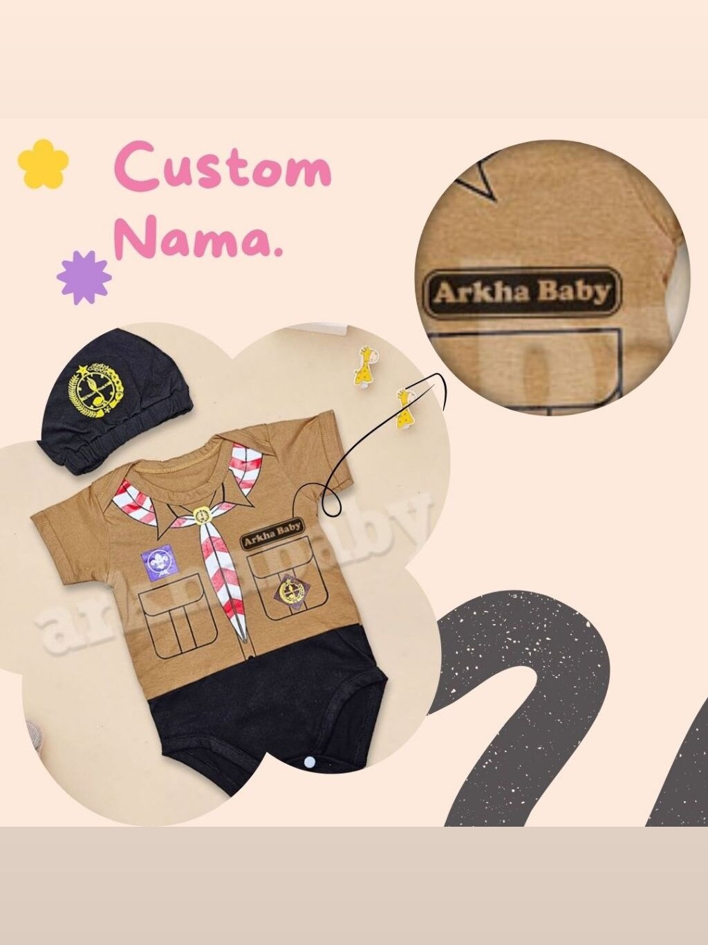 JUMPER BAYI BAJU BAYI SD /KOSTUM BAYI/BAJU BAYI KARAKTER/BAJU BAYI SEKOLAH LUCU (SNI) foto 4