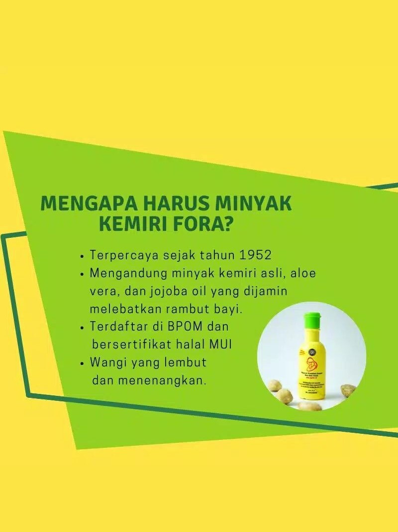 Minyak Kemiri FORA penyubur Rambut Bayi foto 6