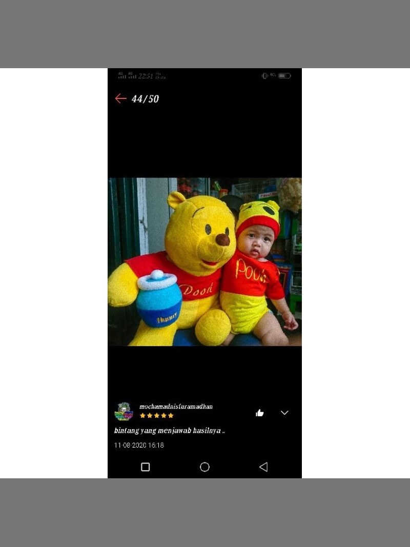 Baju bayi jumper bayi pooh/jumpsuit baby pooh foto 3