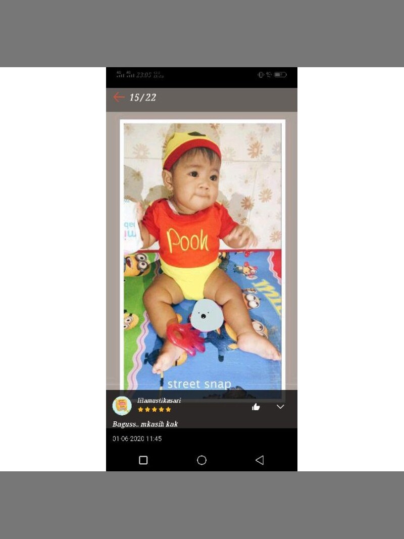 Baju bayi jumper bayi pooh/jumpsuit baby pooh foto 4