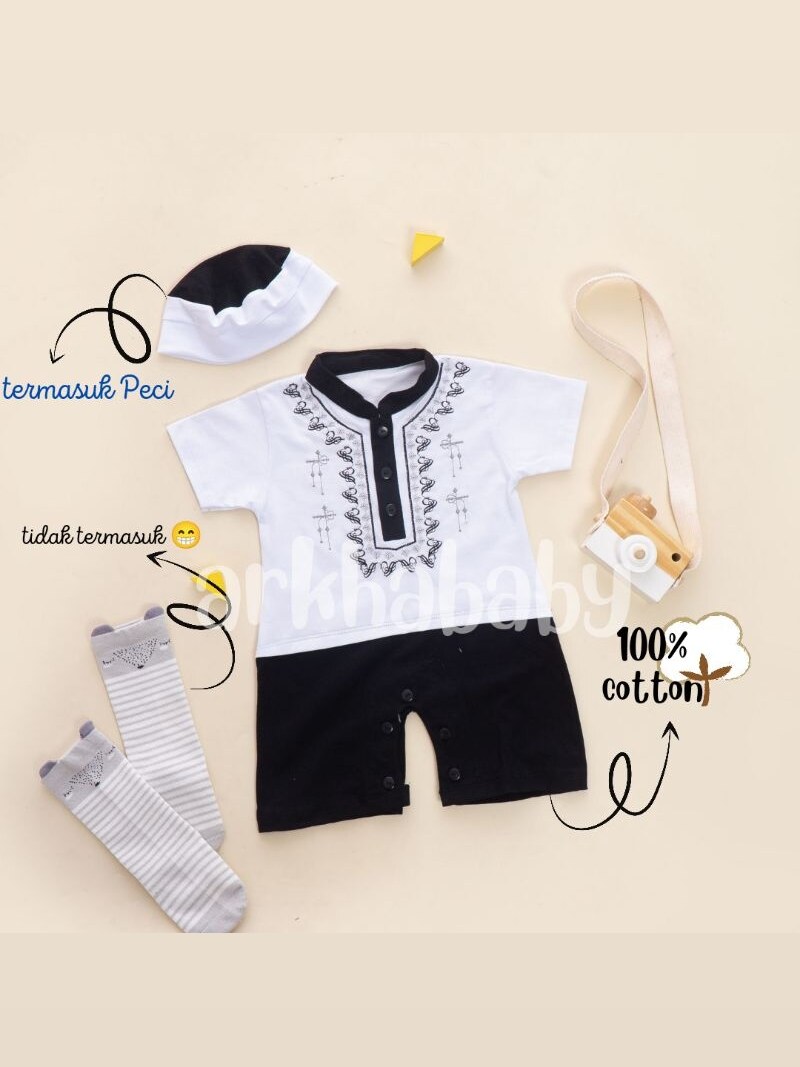 ROMPER BAYI KOKO BAYI BAJU BAYI MUSLIM BAJUBAYIAQIQAH//BORDIR// ( SNI ) foto 4