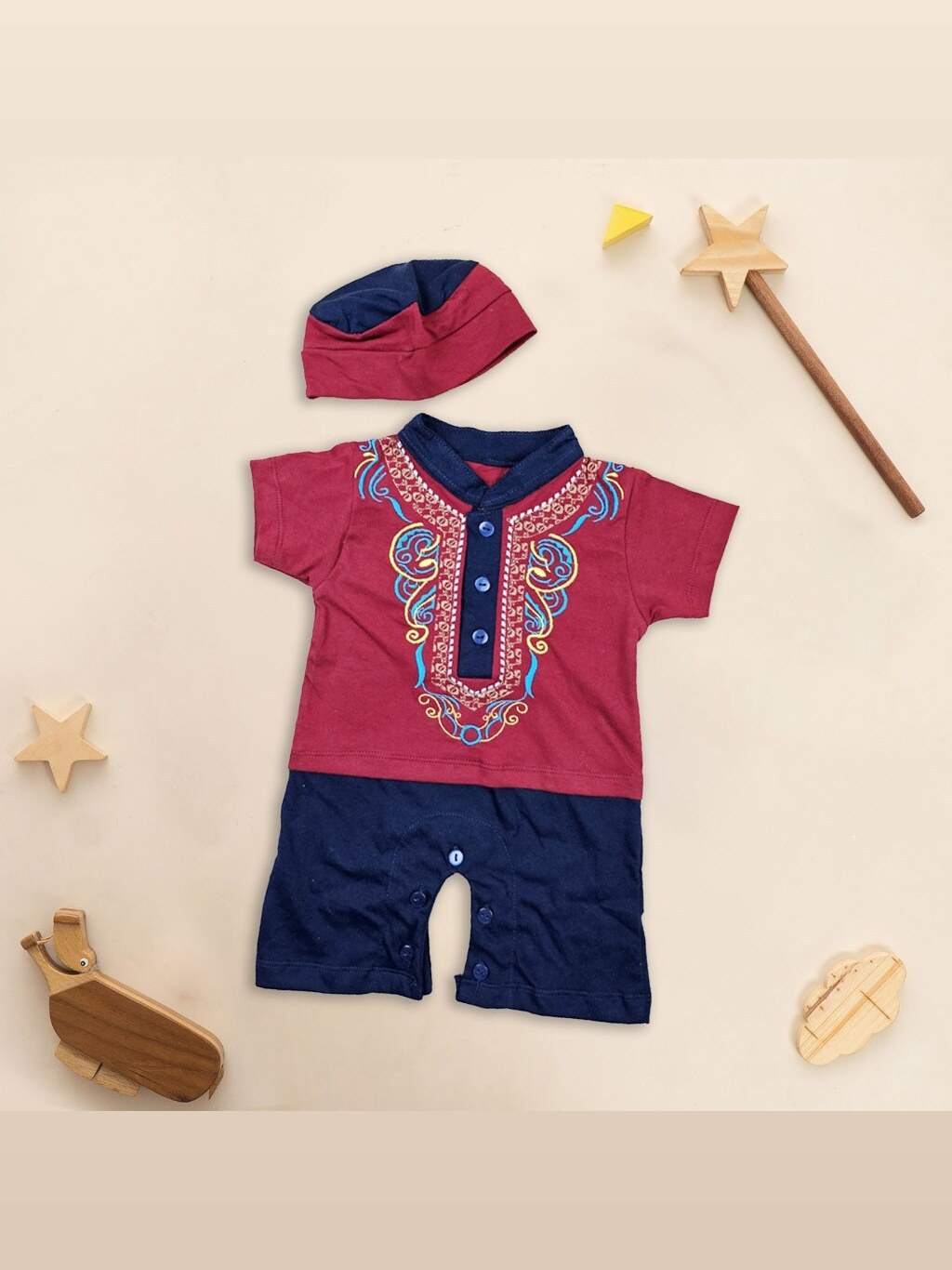 ROMPER BAYI KOKO BAYI BAJU BAYI MUSLIM BAJUBAYIAQIQAH//BORDIR// ( SNI ) foto 1