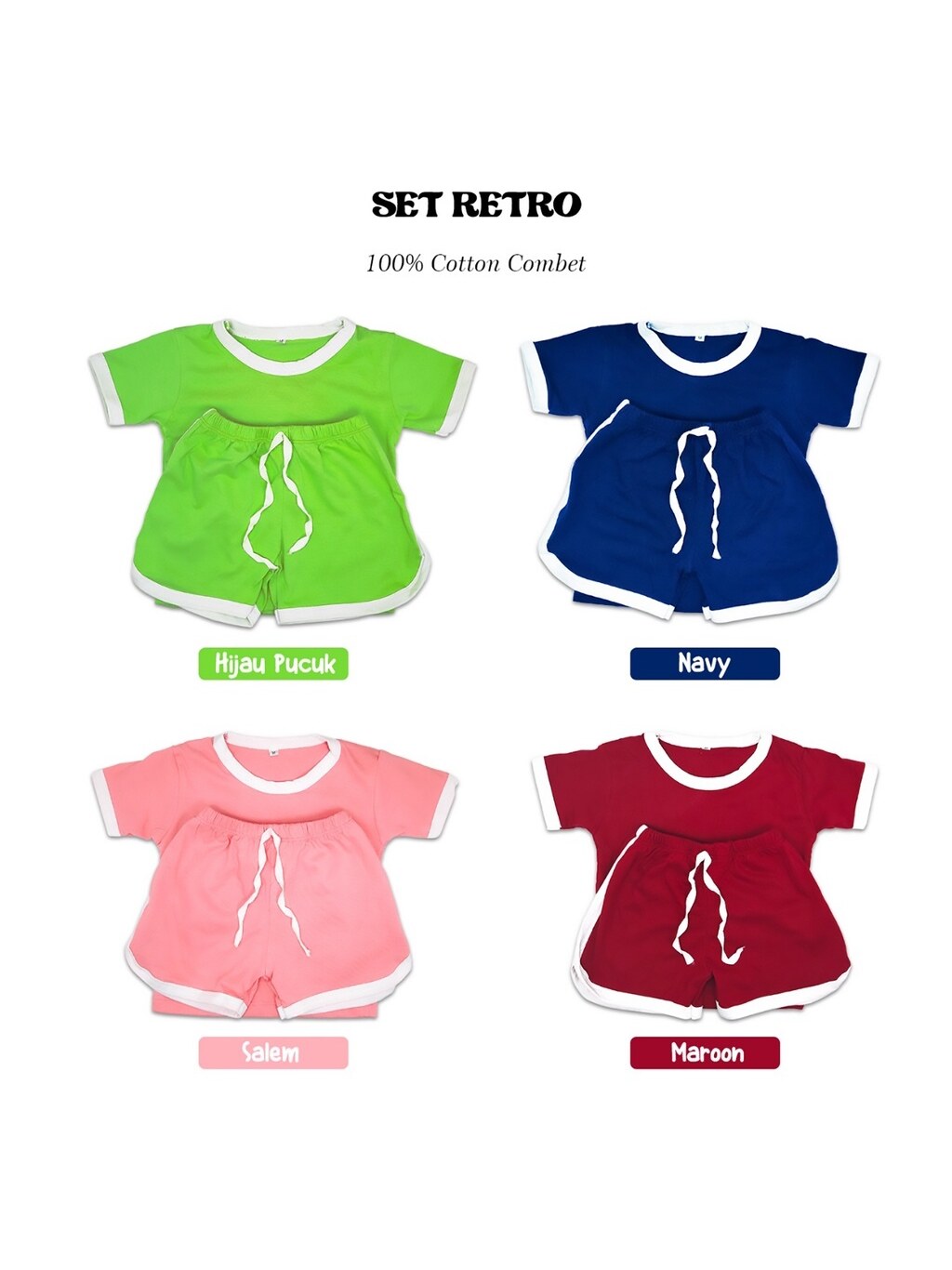 Set retro/setelan anak perempuan /setelan anak laki/kaos anak/baju anak foto 6